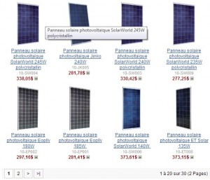 EnergieRenouvelable.ca - boutique en ligne Québec Écosolaris - panneaux solaires photovoltaîques
