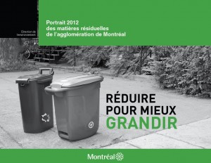 Portrait 2012 des matières résiduelles de l'agglomération de Montréal