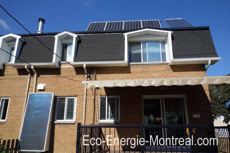 Panneaux solaires photovoltaïques PV maison Montréal