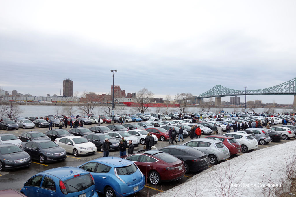 Record Guinness - rassemblement véhicules électriques Montréal CNTA