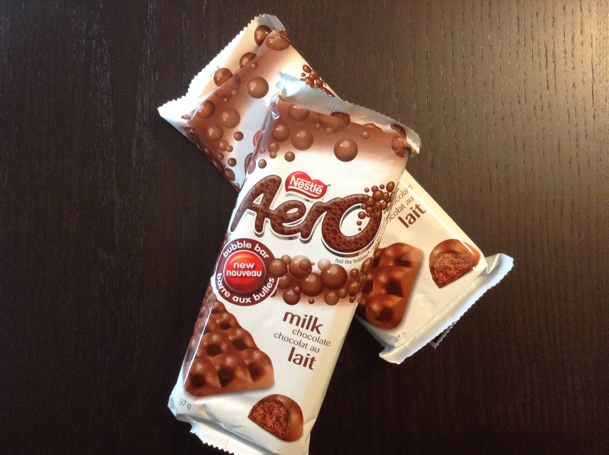Tablettes de chocolat Nestlé Aéro