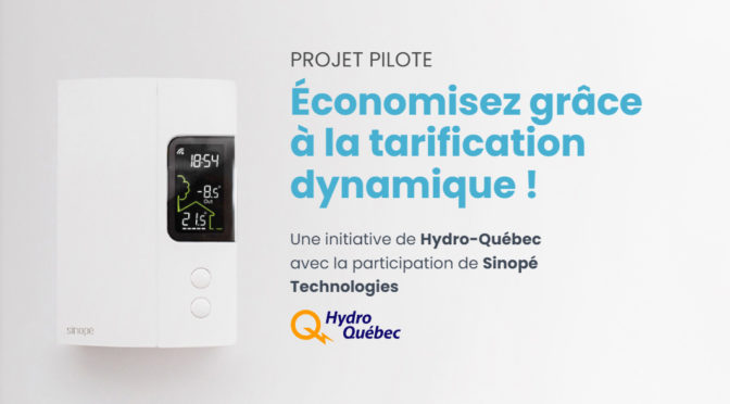 Projet pilote tarification dynamique Hydro-Quebec Sinopé